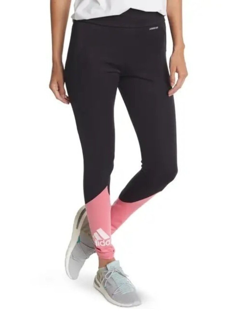 Adidas Aeroready High-Waisted Colorblock Leggings